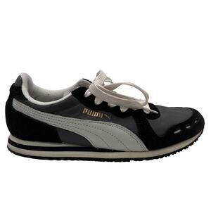 Puma Shoes Womens Size 5.5 Gray‎ Black White Low Top Casual Athletic Sneakers